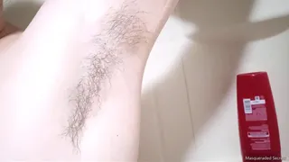 Long Armpit Hair Show Off and Wash