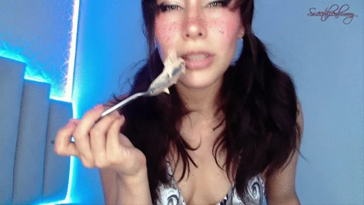 The best blowjob with chocolate ice