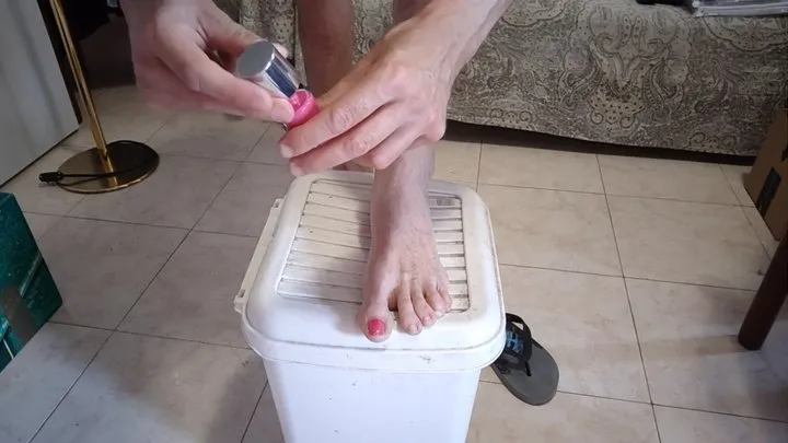 Painting my toenails with 2 colors - CUSTOM VIDEO 1-4