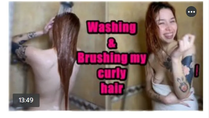 I wash my curly red hair