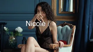 Nicole plays in bed