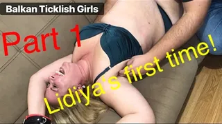 Lidiya&#039;s first time tickled! Part 1