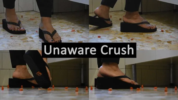 CRUSH IT - Crush Fetish - Carolina Crushes Unaware Jelly Bears In Flip Flops