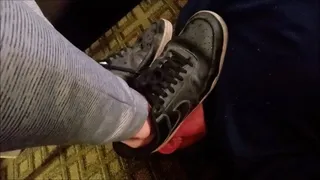 Chilling Under Master's Shoes & Feet