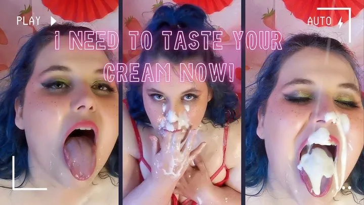 BBW awaits your cream with open mouth