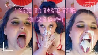 BBW awaits your cream with open mouth