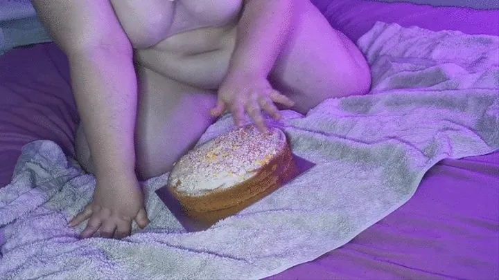 BBW Cake sitting for the first time