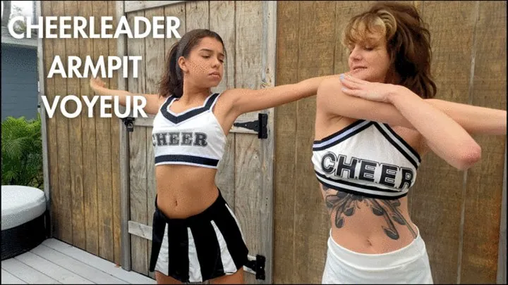 Cheerleader Stretching Armpit Voyeur