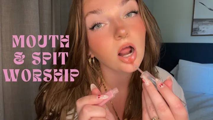 Mouth and Spit Worship - Goddess Lipgloss Lips Tongue Fetish