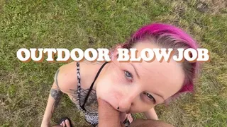 Outdoor Field Blowjob