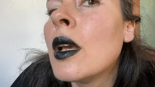 plump black lips