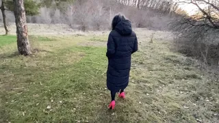 stuck in the ground in heels
