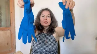 cum on her gloves