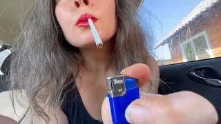 two cigarettes in the car