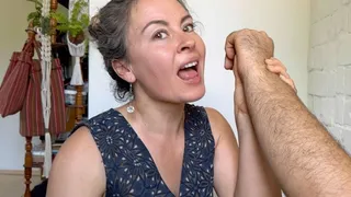 Biting hairy arms