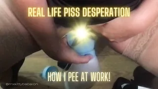 Mx Babalon's Piss Desperation BTS - How I Pee At Work!