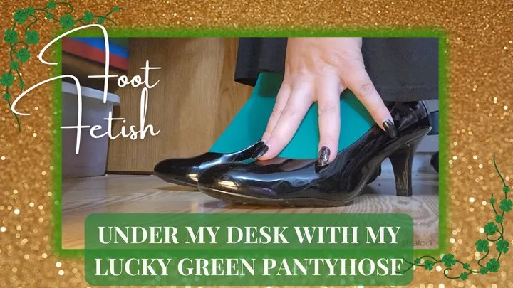 Ignored Under My Desk With My Lucky Green Pantyhose