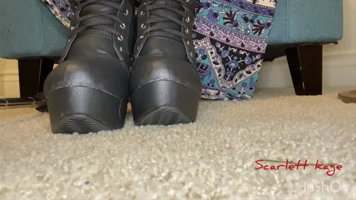 SD Footdom treat - POV, foot worship, boot worhsip, goddess worship, slave, human furniture - Scarlett Kage