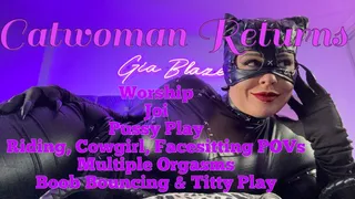 Catwoman Returns: JOI Worship Boob &  Pussy Play With Riding, Cowgirl, & Face Sitting POV