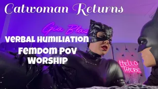 Verbal Humiliation Catwoman Returns Cosplay JOI Body Worship Boob & Pussy Play