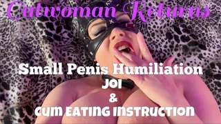 SPH CUCK CEI Catwoman Returns: Femdom POV JOI Body Worship Boob & Pussy Play & Verbal Humiliation