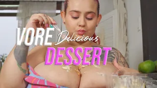 VORE DELICIOUS DESSERT WITH LATINA BIG BOOBS