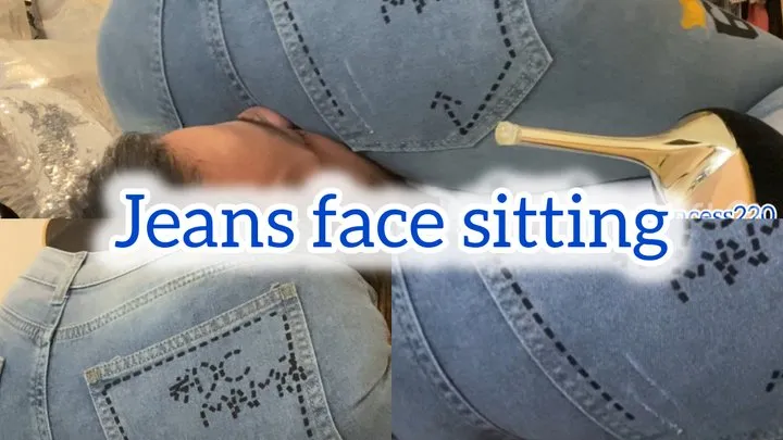 Jeans facesitting