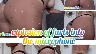 explosion of farts into the microphone