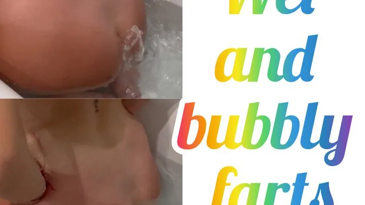 Wet and bubbly farts n bathtub