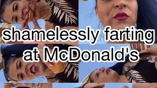 shamelessly farting at Mc Donald