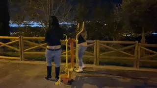 Riding Public Buttcrack with my friend