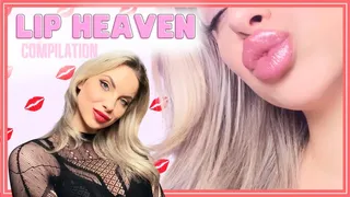 Lip Heaven (COMPILATION) - Worship my beautiful lips, covered in lipgloss and lipstick while I lick and smack my lips and kiss the camera
