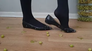 Louboutin Degraspike Flats Crushing and Popping Grapes