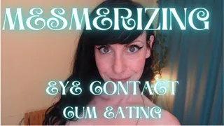Mesmerizing Eye Contact Cum Eating
