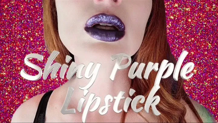 Shiny Purple Lipstick