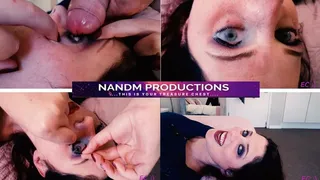 Cum in my Cupped Eye With Purple MakeUp