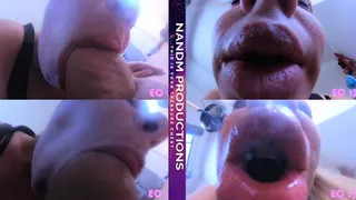 Extreme Close Up Blowjob And Cum Kisses