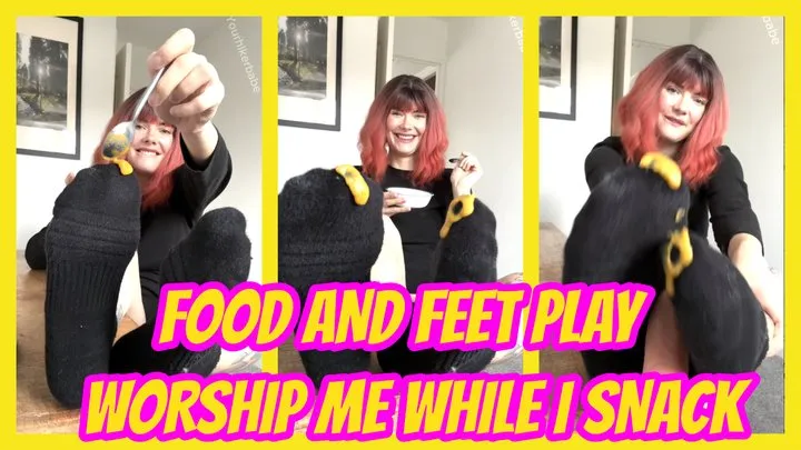 FOOD AND FEET PLAY - WORSHIP ME WHILE I SNACK