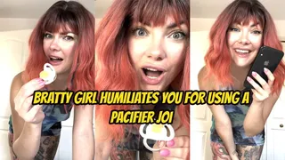 Bratty Girl Humiliates You For Using A Pacifier JOI