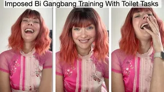 Imposed Bi Gangbang Training With Toilet Tasks