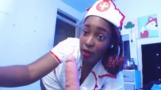 Nursing nurse helps you with your erection with your special medicine