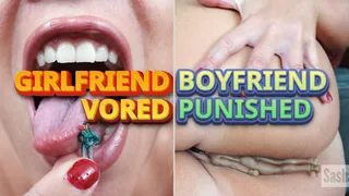 Giantess Punishes Boyfriend and Vores His Girlfriend