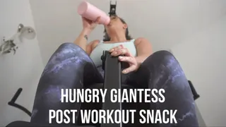 A Post Workout Snack For a Hungry Giantess