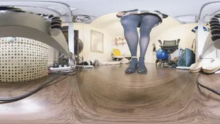 Watching her black tights and heels 360vr