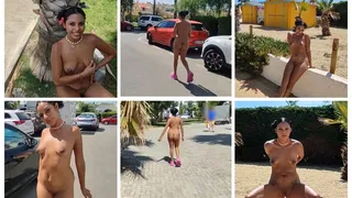 Walking down the city street naked masturbation in public