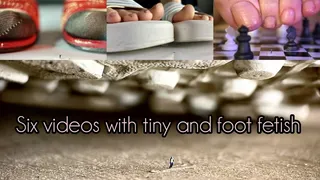 Six videos with Tiny and foot fetish