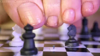 A Tiny guy lost a game to a Chess Giantess