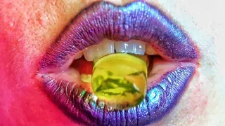 Juicy lips lick jelly tubes