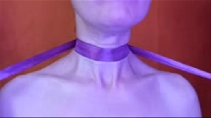 Satin ribbon around my neck