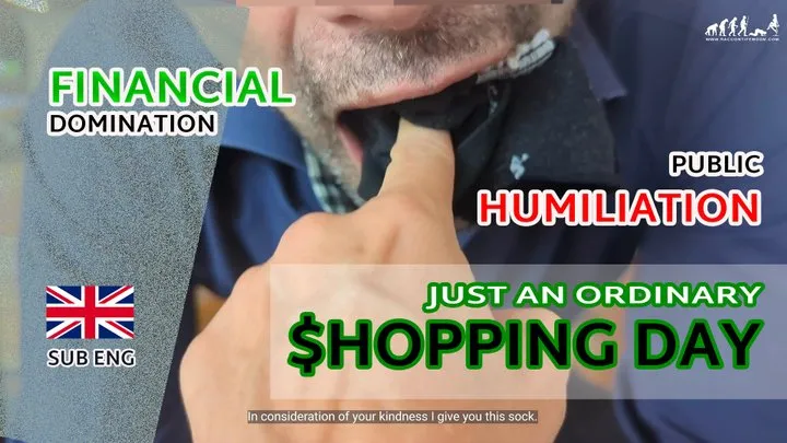 Just an ordinary shopping day FULL | SUB ENG - public humiliation, financial domination, foot fetish, verbal humiliation